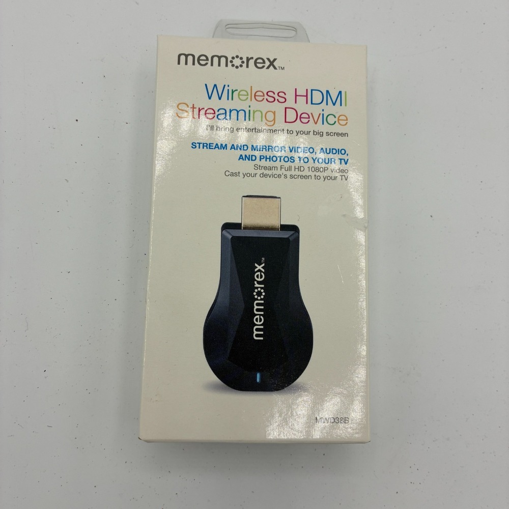 Memorex Wireless HDMI Streaming Device MWD38B • 1080p • New Factory Sealed